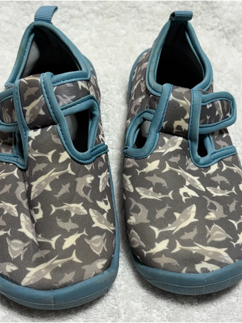 Zoogs Shark Print Water Shoes Toddler Size 12